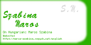 szabina maros business card